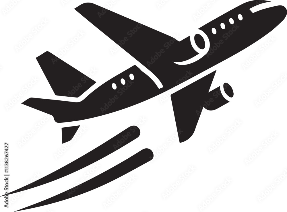airplane silhouette vector illustration EPS File airplane silhouette vector illustration EPS File