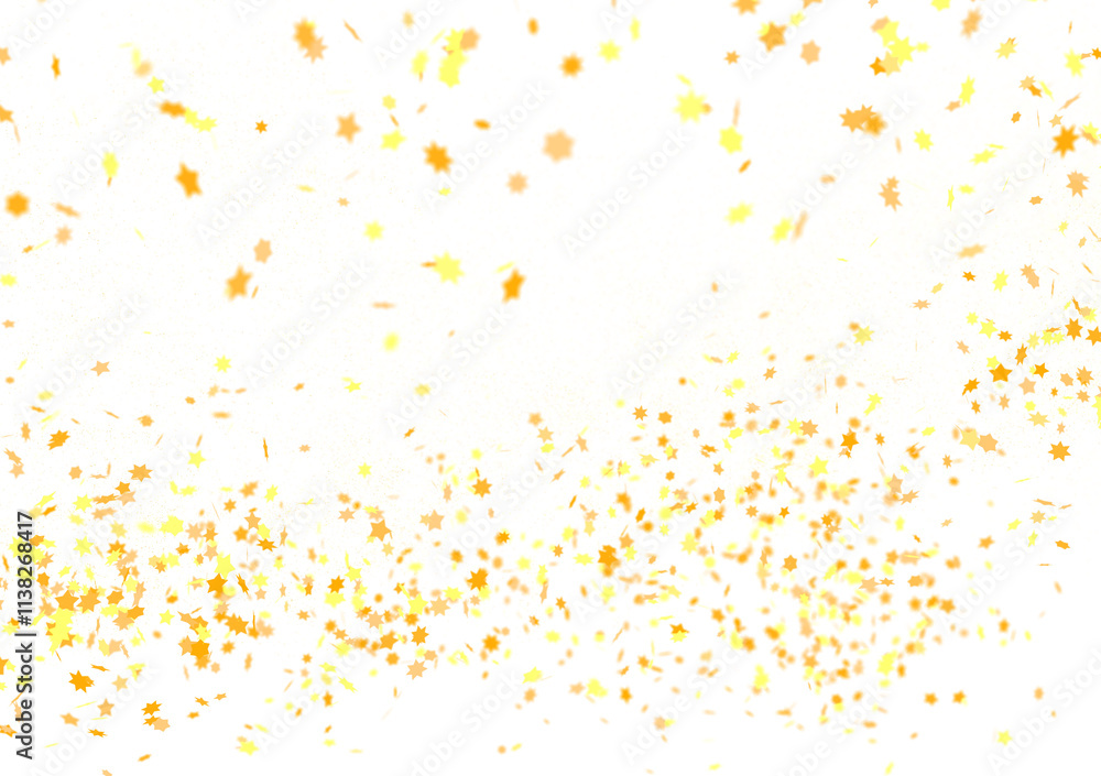Banner with golden stars decoration. Festive border with falling glitter dust and stars. Banner with golden stars decoration. Festive border with falling glitter dust and stars.