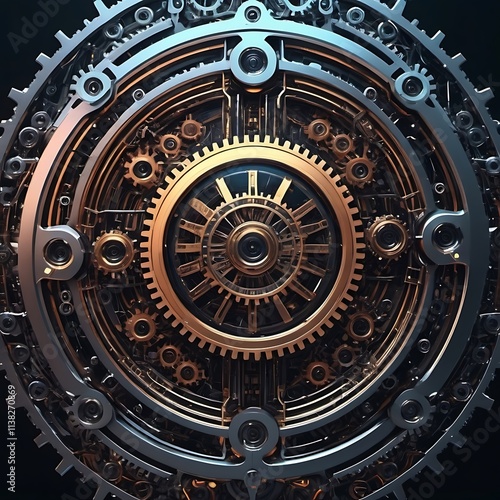 A complex and intricate system of gears and cogs.