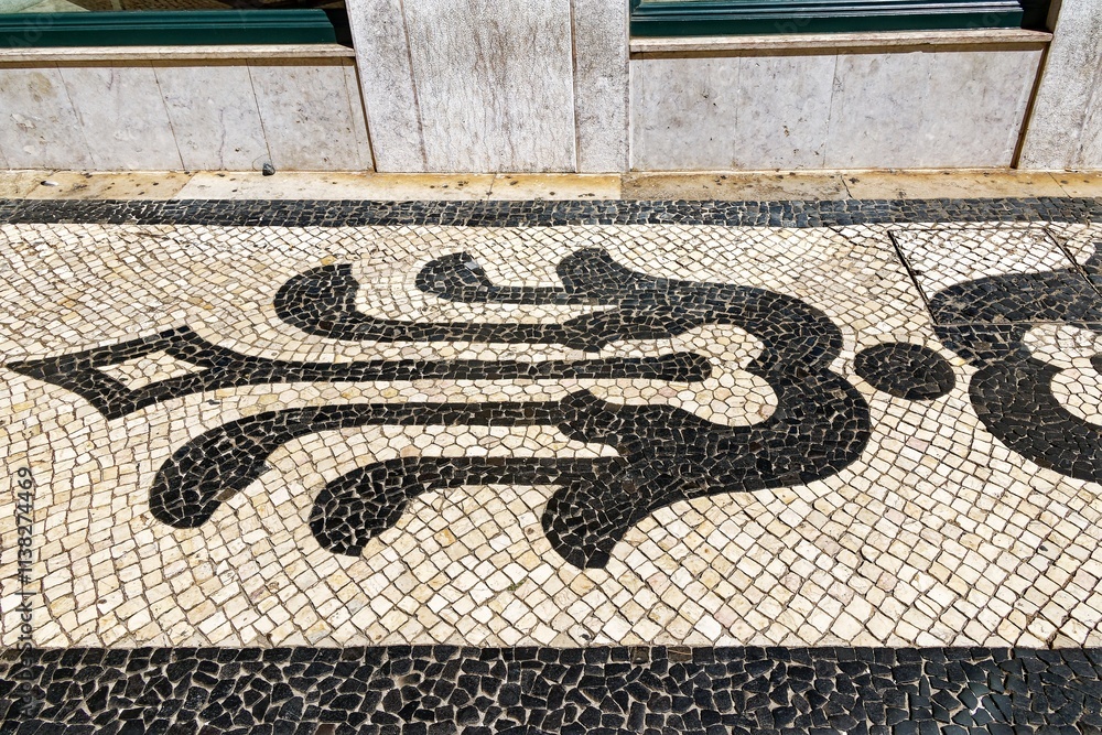 Strassenpflaster in Lissabon