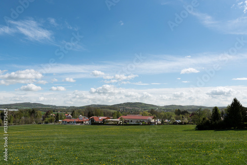 Blick auf Sohland an der Spree im Frühjahr	 photo