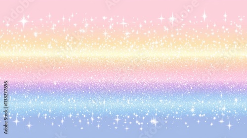 A delicate pastel gradient illuminated by shimmering glitter lights, an abstract celebration of light and color