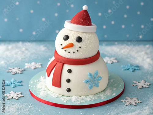 Christmas Cake with decoration ideas 3D illustration