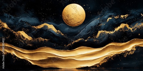 Golden Celestial Landscape