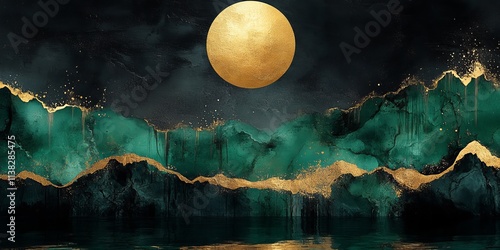 Golden Moon Over Emerald Mo...