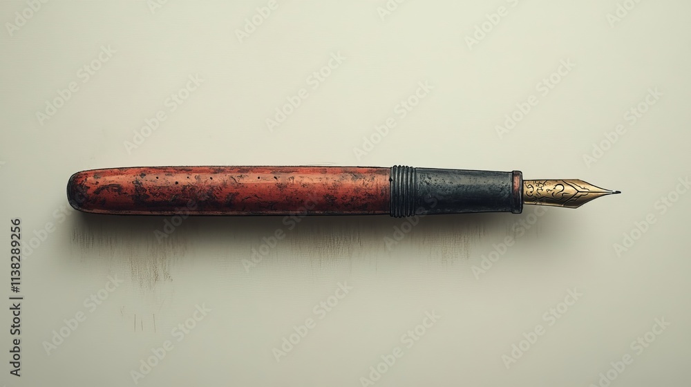 A concise background, presenting an ancient manuscript style, with a medieval writing tool displayed. Traditional calligraphy tools evoke a sense of history, culture, and craftsmanship A concise background, presenting an ancient manuscript style, with a medieval writing tool displayed. Traditional calligraphy tools evoke a sense of history, culture, and craftsmanship