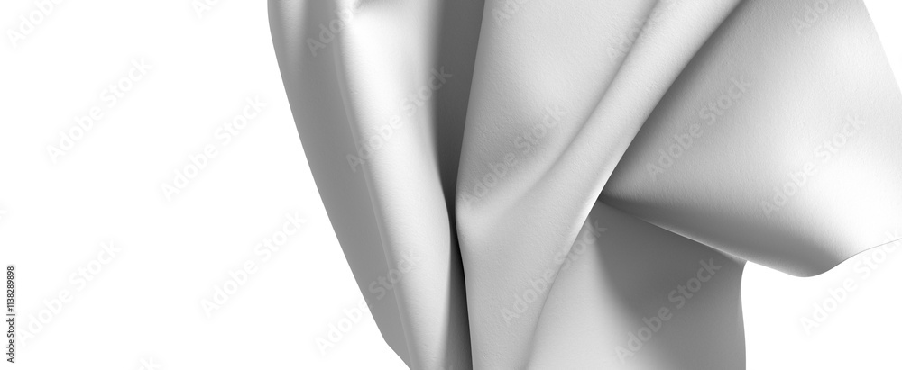 Abstract White Fabric Drape Close Up Abstract White Fabric Drape Close Up