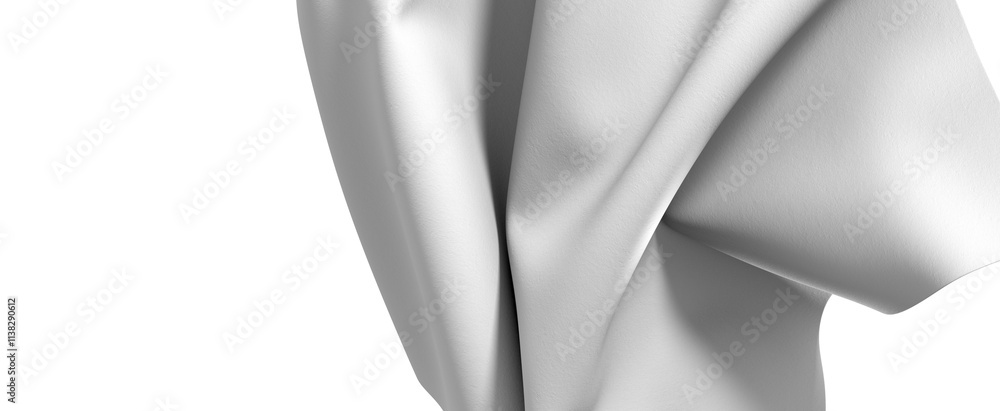 White Fabric Drape - Smooth Texture White Fabric Drape - Smooth Texture