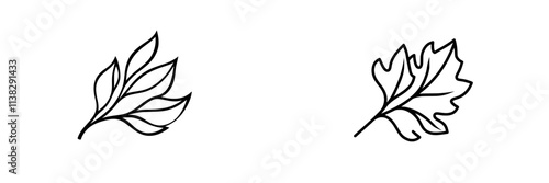 Modern Vintage Illustration: Iris Flowers in Art Nouveau Style with Black Outlines.