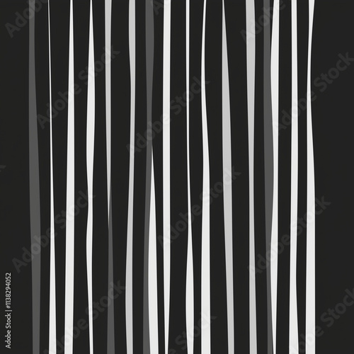  Broken Lines Thin pinstripes with irregular breaks, alternating gray and white on a black background.