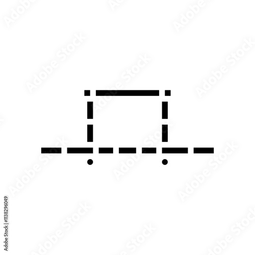 pull up bar fitness tool glyph icon vector. pull up bar fitness tool sign. isolated symbol illustration