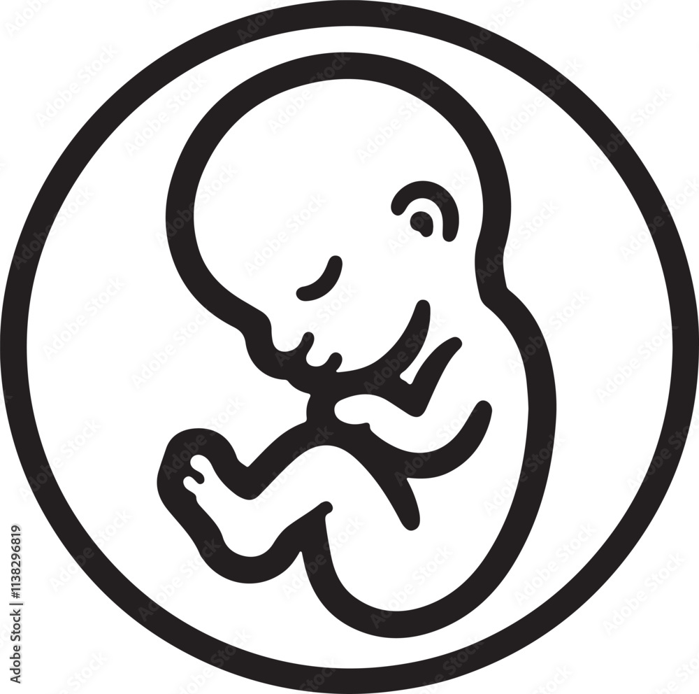 Naklejka premium Baby - minimalist and flat logo vector image