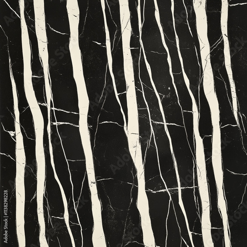 Broken Lines Thin pinstripes with irregular breaks, alternating gray and white on a black background.