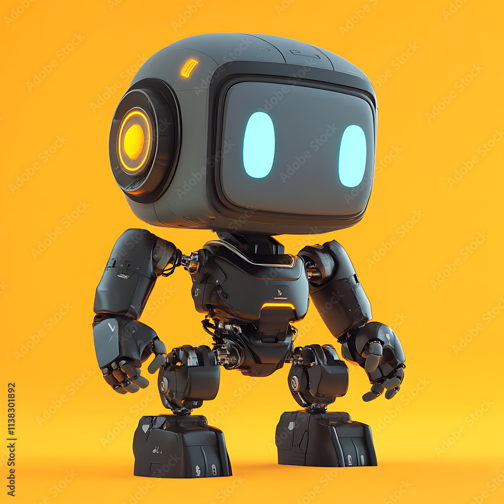 3D Robot Cartoon Illustration for Technology and Futuristic Art. 3D Robot Cartoon Illustration for Technology and Futuristic Art.