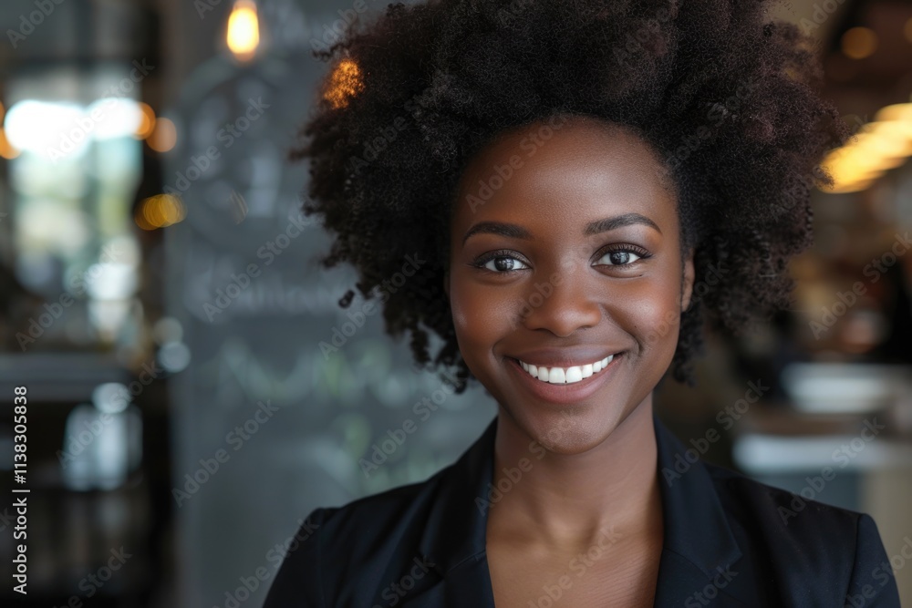Black Businesswoman Face. Office Smile Portrait of Confident African Female Worker in Corporate Management Black Businesswoman Face. Office Smile Portrait of Confident African Female Worker in Corporate Management