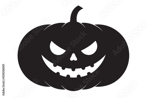 set of halloween pumpkins halloween pumpkin icons Icon illustration of a set of halloween pumpkin silhouettes of plants black and white vector illustration