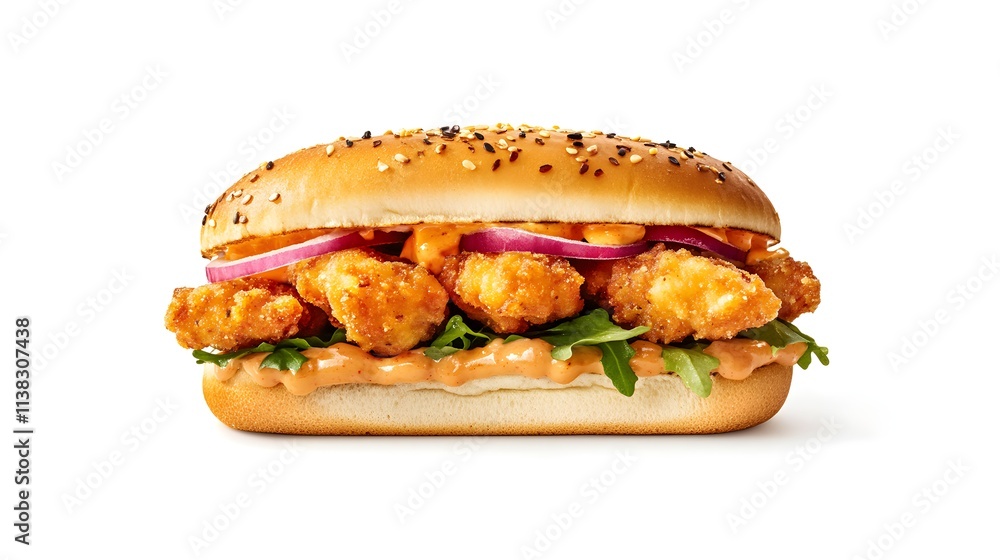 Delicious spicy burger on a white background. Delicious pizza elegance: fresh, simple, and mouthwatering. Delicious spicy burger on a white background. Delicious pizza elegance: fresh, simple, and mouthwatering.