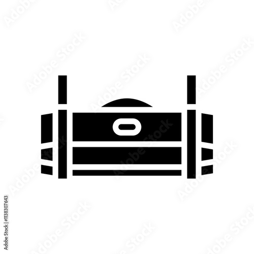 sandbag fitness tool glyph icon vector. sandbag fitness tool sign. isolated symbol illustration