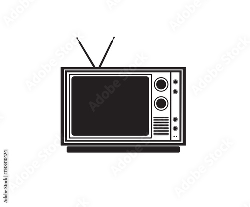 retro television high vector