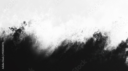 Wallpaper Mural Abstract Black and White Ink Splash Texture with Smoky Effect Torontodigital.ca