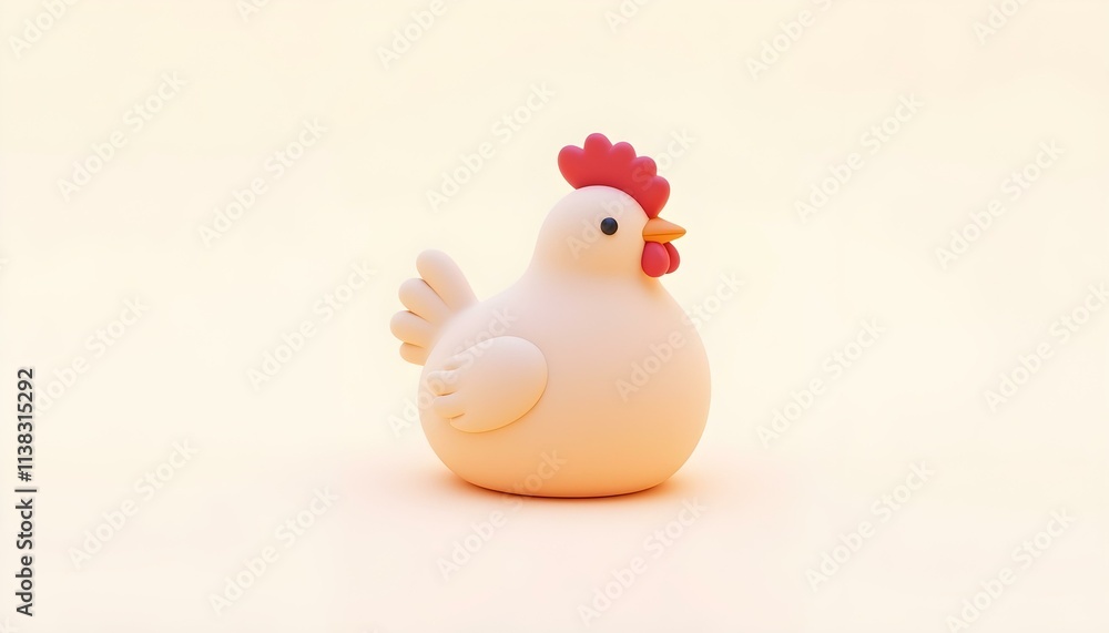 photorealistic chicken 3D render isolated on a luminous white background, showing fine details in the feathers and skin create with ai photorealistic chicken 3D render isolated on a luminous white background, showing fine details in the feathers and skin create with ai