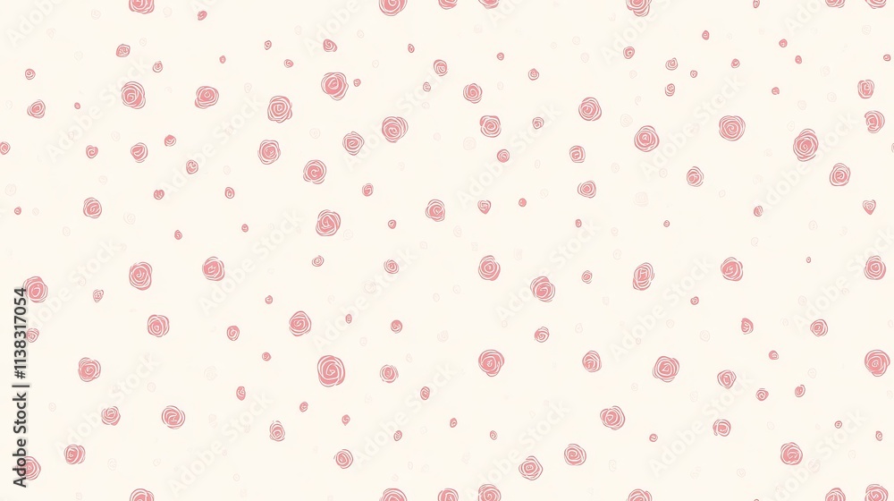 Cute pink and white seamless pattern with small pink rose petals, creating a charming retro atmosphere. Very suitable for baby room decoration and children's fashion accessories Cute pink and white seamless pattern with small pink rose petals, creating a charming retro atmosphere. Very suitable for baby room decoration and children's fashion accessories