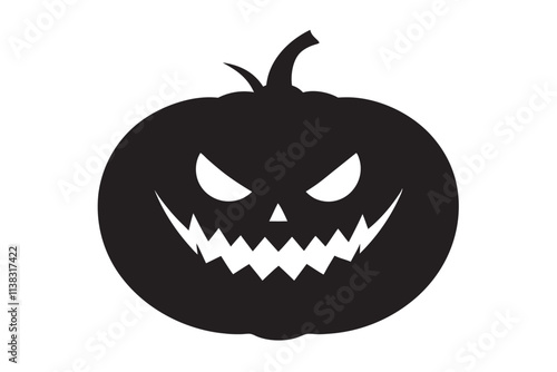 set of halloween pumpkins halloween pumpkin icons Icon illustration of a set of halloween pumpkin silhouettes of plants black and white vector illustration photo