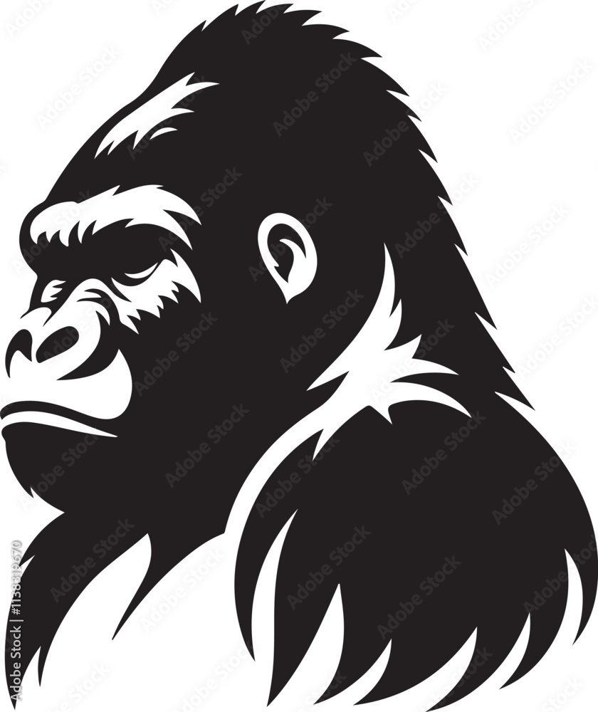 Gorilla on white background vector image Gorilla on white background vector image