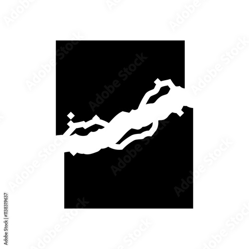 torn paper fracture glyph icon vector. torn paper fracture sign. isolated symbol illustration