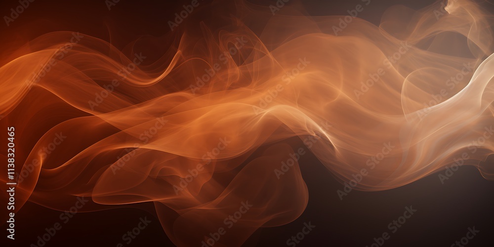 Naklejka premium Smoky background. Abstract brown smoke background