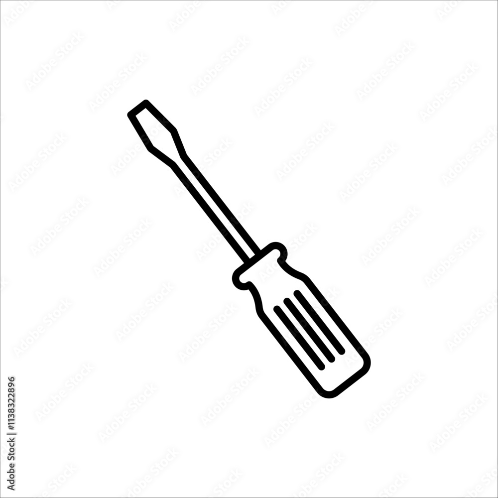 Screwdriver icon. Equipment and screwdriver icon line style. Vector illustration for your logo web mobile app UI design. Screwdriver icon. Equipment and screwdriver icon line style. Vector illustration for your logo web mobile app UI design.