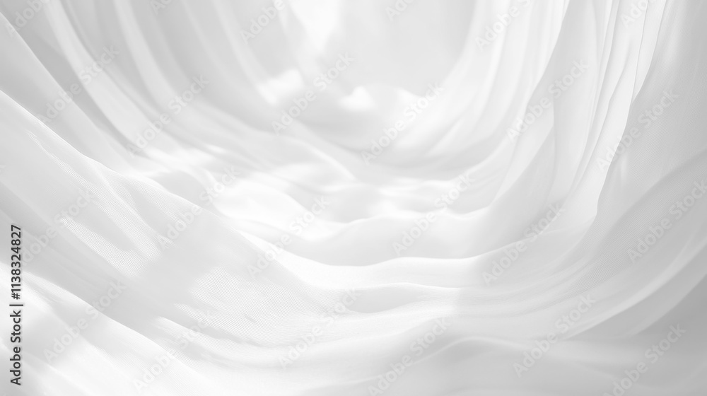 Fototapeta premium Soft white curtains background for graphic design or wallpaper.