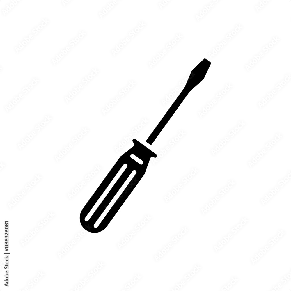 screwdriver icon. Vector illustration for apps and web design. Isolated on white background. screwdriver icon. Vector illustration for apps and web design. Isolated on white background.