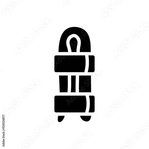 splint for finger fracture glyph icon vector. splint for finger fracture sign. isolated symbol illustration