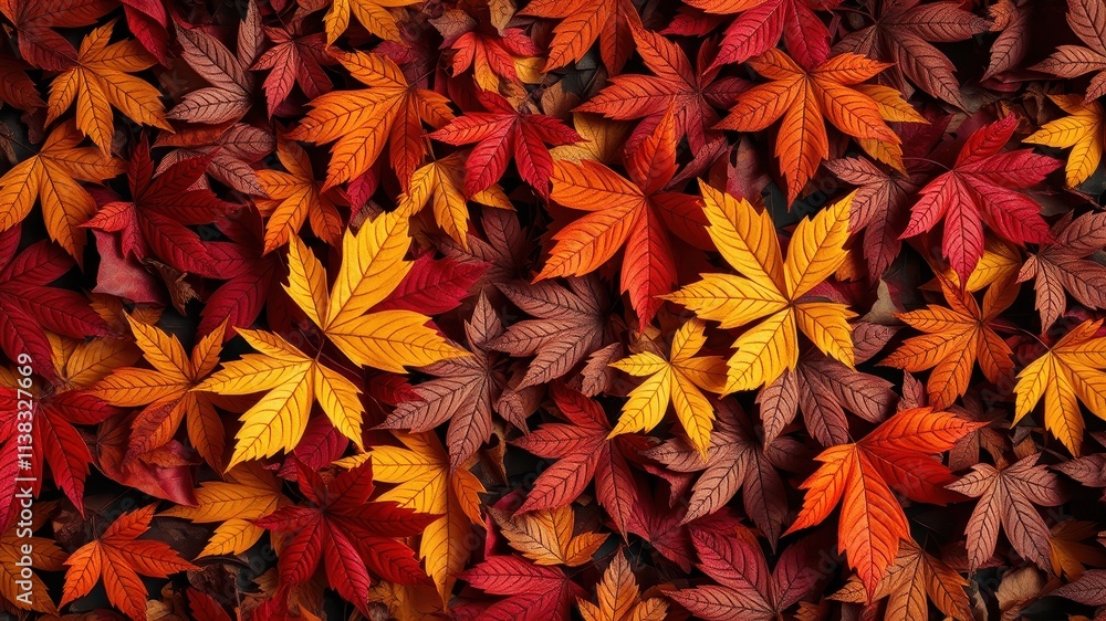 A vibrant tapestry of autumn foliage, showcasing the transition from verdant green to fiery reds, oranges, and yellows. A vibrant tapestry of autumn foliage, showcasing the transition from verdant green to fiery reds, oranges, and yellows.