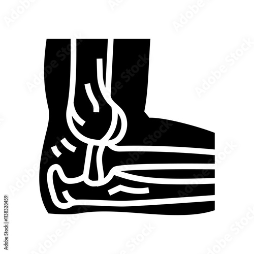 dislocated joint fracture glyph icon vector. dislocated joint fracture sign. isolated symbol illustration