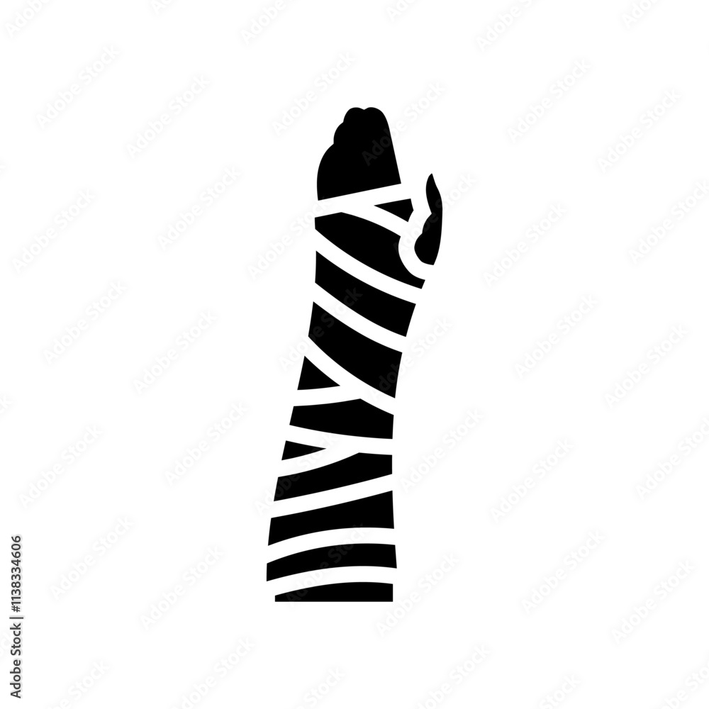 arm cast fracture injury glyph icon vector. arm cast fracture injury sign. isolated symbol illustration arm cast fracture injury glyph icon vector. arm cast fracture injury sign. isolated symbol illustration