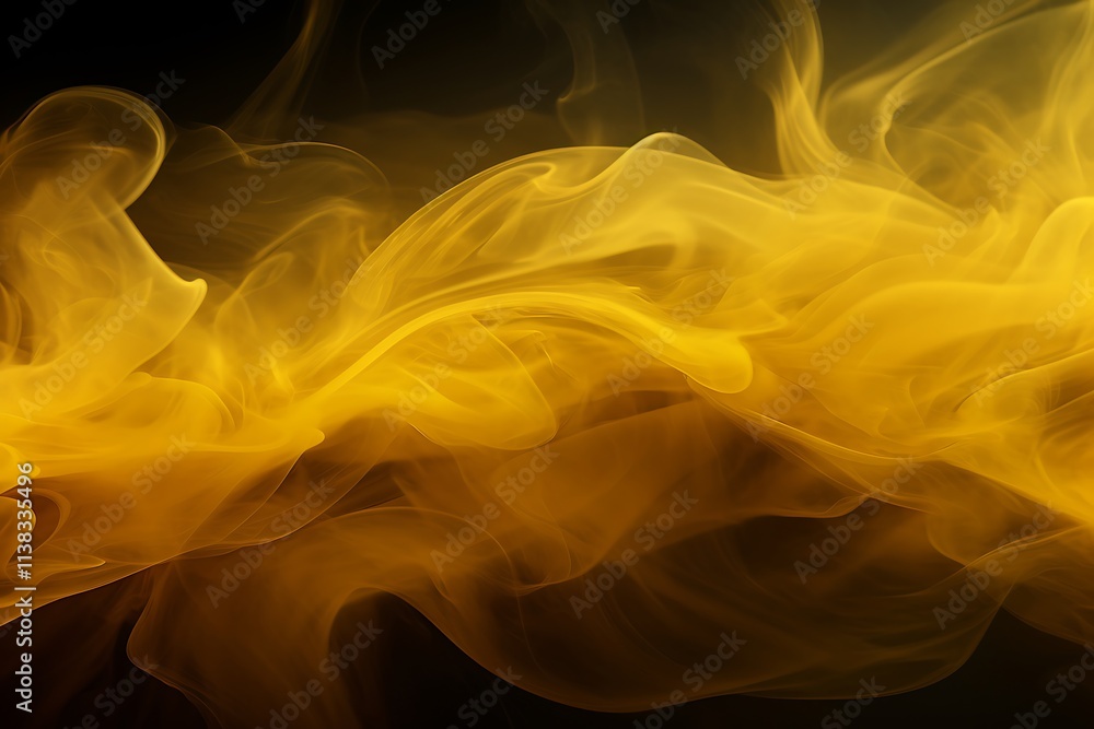Fototapeta premium Yellow background. Abstract yellow smoke background