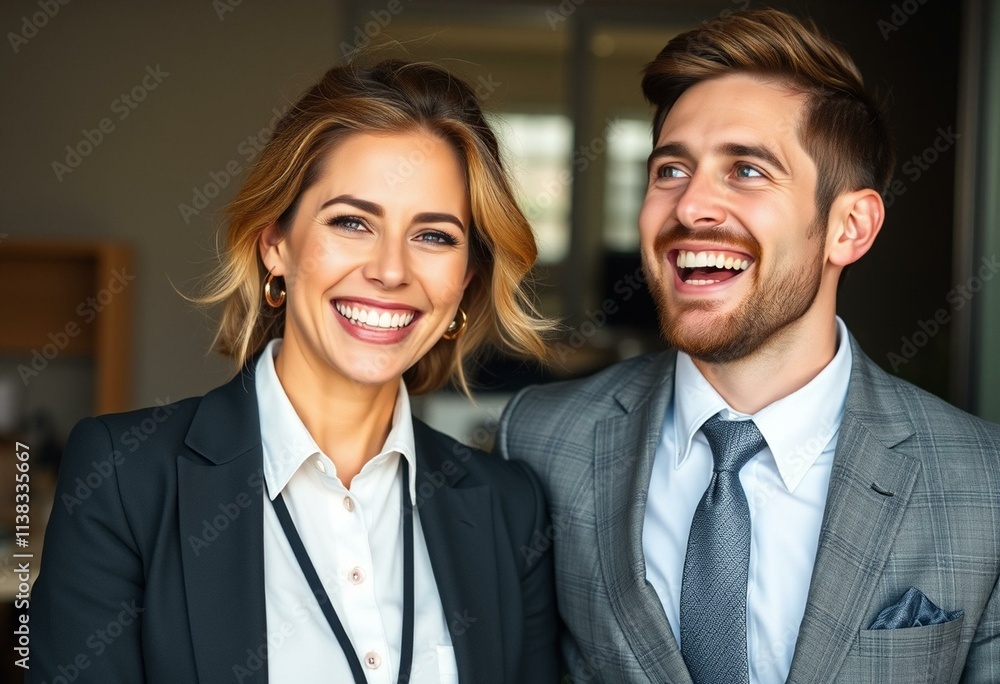 Couple portrait with joyful expressions Couple portrait with joyful expressions