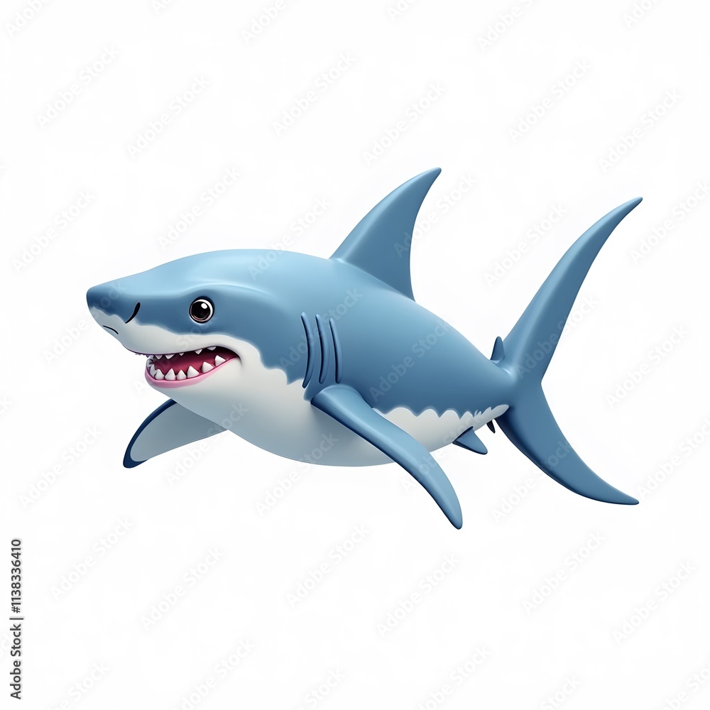 Adorable Cartoon Shark Clipart - Cute 2D Ocean Predator Illustration Adorable Cartoon Shark Clipart - Cute 2D Ocean Predator Illustration