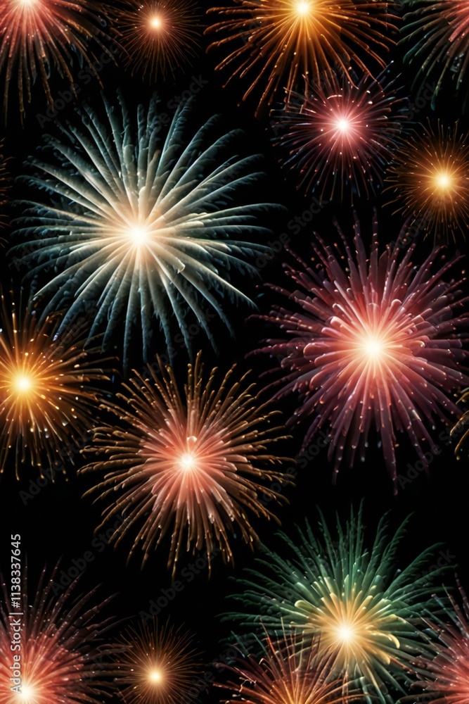 Fototapeta premium fireworks on the background