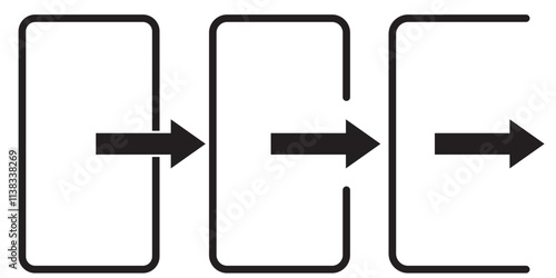 Opened Door Icon. Exit Symbol - Vector.