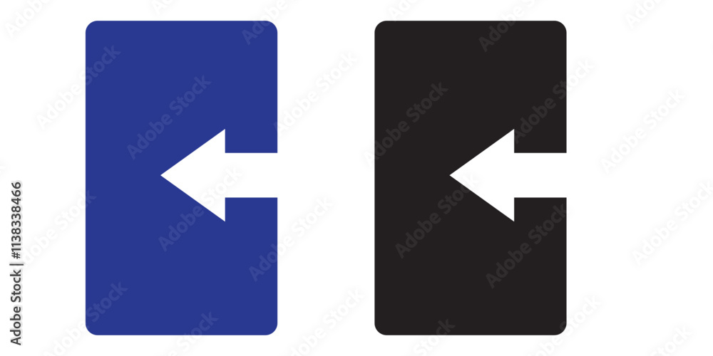 Opened Door Icon. Exit Symbol - Vector. Opened Door Icon. Exit Symbol - Vector.
