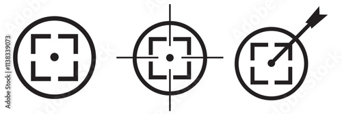 Target icon set, goal icon
