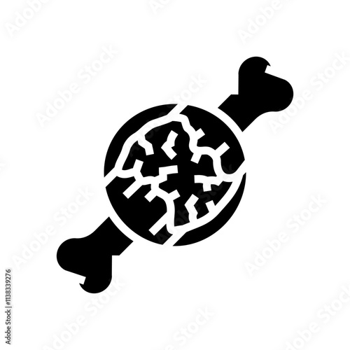 bone healing fracture injury glyph icon vector. bone healing fracture injury sign. isolated symbol illustration