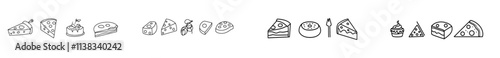 A vintage modern illustration featuring a set of Italian pizza with slices of Parmigiano cheese and a cheese platter.