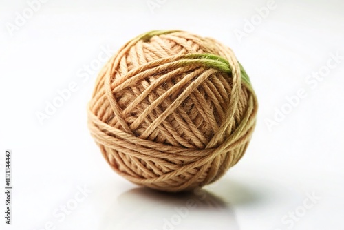 Miniature Yarn Ball, Tilt-Shift Photography, White Background, Closeup, Macro, Fluffy Yarn, Craft Supplies, Knitting, Crochet,  Yarn Texture,  Wooly Ball photo