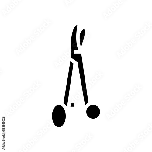 plaster cast scissors fracture injury glyph icon vector. plaster cast scissors fracture injury sign. isolated symbol illustration