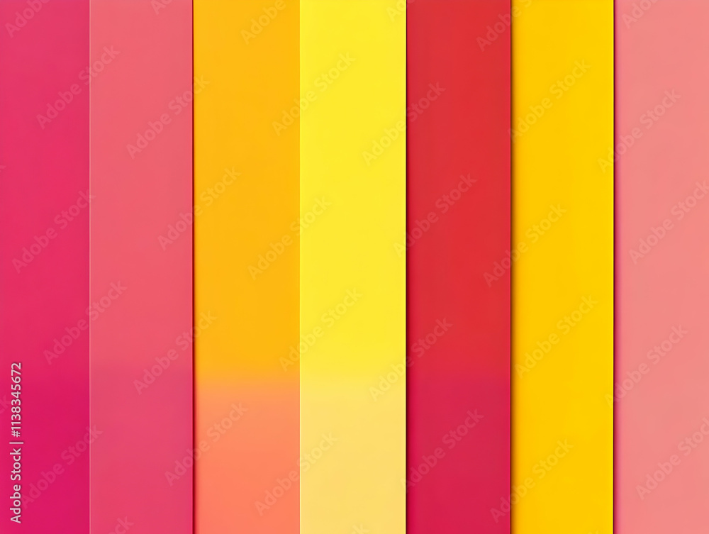 Vertical stripes in vibrant pink, yellow, and red hues create a colorful abstract pattern. Vertical stripes in vibrant pink, yellow, and red hues create a colorful abstract pattern.