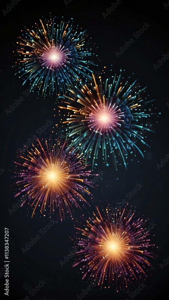 Naklejka premium fireworks in the sky